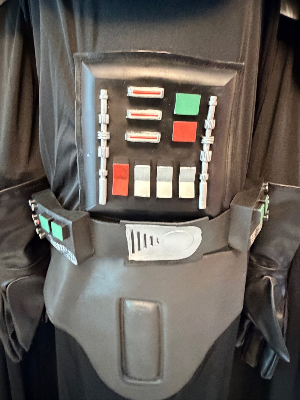 Star Wars Black Galactic Dark Lord Costume with Cape and Control Panel - Picture 2 of 16